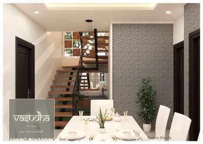 Dining, Table, Furniture, Staircase, Wall Designs by Civil Engineer Vasudha - The planners By Er Divya Krishna, Thrissur | Kolo