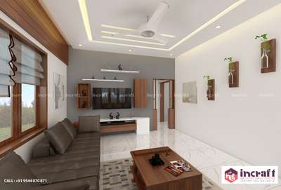 Furniture, Living, Table, Ceiling, Lighting Designs by 3D & CAD Incraft Architectural studio, Palakkad | Kolo