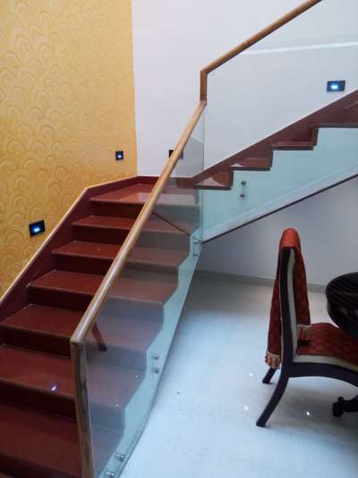 Staircase, Furniture Designs by Interior Designer BRIGHT STEEL   GLASS BRIGHT STEEL GLASS, Alappuzha | Kolo