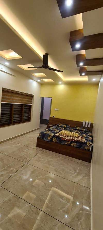 Bedroom, Lighting, Ceiling, Flooring, Furniture Designs by Contractor sharaf konni, Pathanamthitta | Kolo