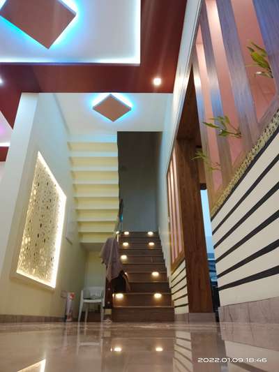 Ceiling, Lighting, Staircase, Wall Designs by Electric Works athul athul mk, Kannur | Kolo