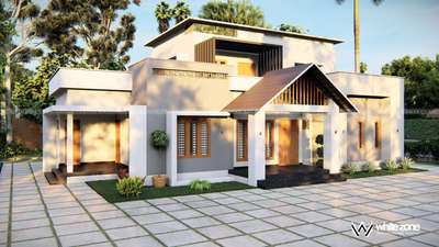 Exterior Designs by Contractor Whitezone Architecture  interior, Kasaragod | Kolo