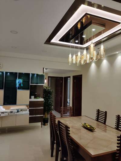 Dining, Ceiling, Lighting, Storage Designs by Interior Designer george sibiraj, Ernakulam | Kolo