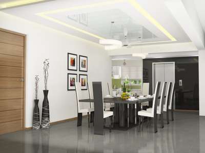 Ceiling, Dining, Furniture, Table Designs by Interior Designer Rashida Kahar, Malappuram | Kolo