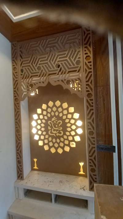 Lighting, Prayer Room, Storage Designs by Contractor Mohd bilal, Gautam Buddh Nagar | Kolo