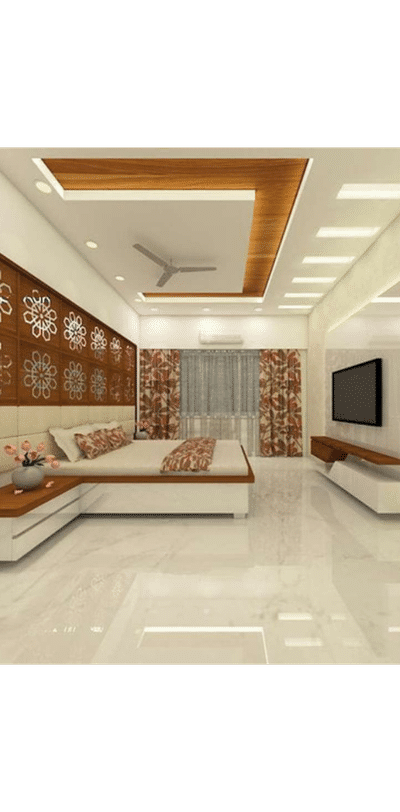 Ceiling, Lighting, Furniture, Storage, Bedroom Designs by Contractor Wajid Ali Khan, Bhopal | Kolo