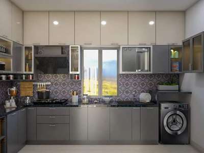 Kitchen, Storage, Window Designs by Contractor jubair saifi, Kumaon Division | Kolo