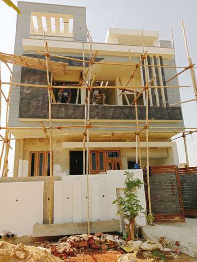 Exterior Designs by Contractor om prakash saini contractions contactor, Alwar | Kolo
