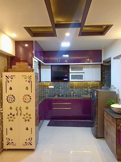 Kitchen, Lighting, Storage, Ceiling Designs by Carpenter nawab  carpenter , Ghaziabad | Kolo