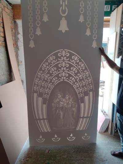 Prayer Room Designs by Interior Designer laser metal work and wood Works, Faridabad | Kolo