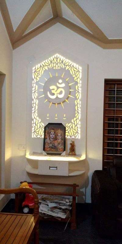 Prayer Room, Lighting, Storage Designs by Carpenter Rajeesh Raam, Malappuram | Kolo