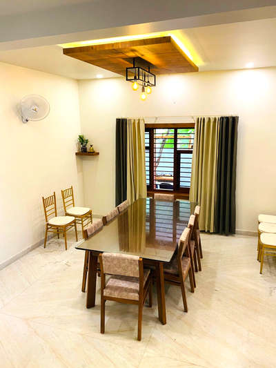 Ceiling, Lighting, Dining, Table, Furniture Designs by Interior Designer blueleafarchitects interiors, Kozhikode | Kolo