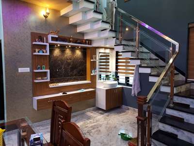 Dining, Furniture, Storage, Staircase, Lighting Designs by Contractor Santhosh  Santhosh , Malappuram | Kolo