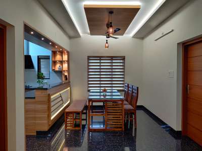 Ceiling, Dining, Lighting, Furniture, Table Designs by Civil Engineer Sirin Basheer, Alappuzha | Kolo