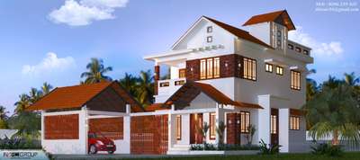 Exterior Designs by Civil Engineer shiras inarc designs, Malappuram | Kolo