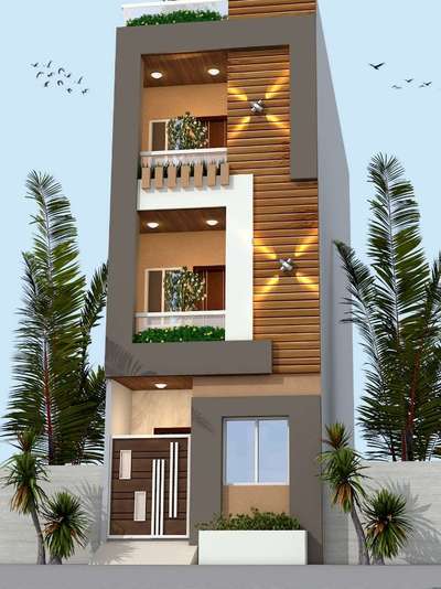 Exterior, Lighting Designs by Civil Engineer Mayank Singh, Indore | Kolo