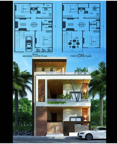 Plans, Lighting, Exterior Designs by Architect Hr Raman, Jaipur | Kolo