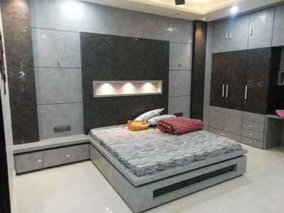 Lighting, Furniture, Storage, Bedroom Designs by Carpenter Govind Jangid, Jaipur | Kolo