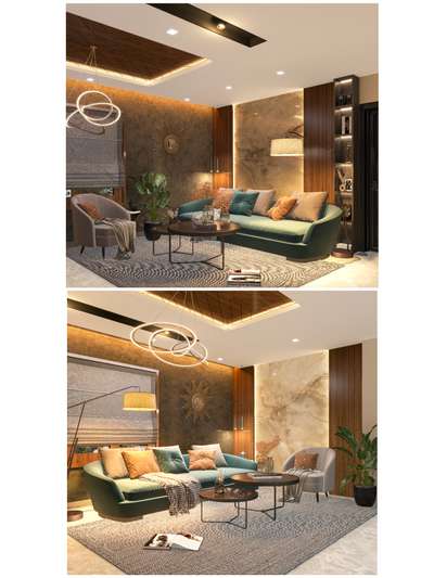 Ceiling, Lighting, Living, Furniture Designs by Architect Dipin Ram, Kozhikode | Kolo