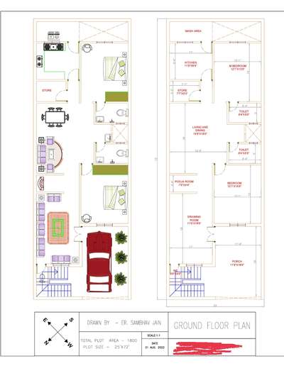 Plans Designs by Civil Engineer ER Sambhav  Jain , Bhopal | Kolo