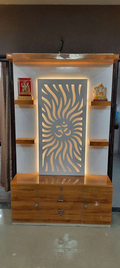 Prayer Room, Lighting, Storage Designs by Interior Designer deepanshu arya, Faridabad | Kolo