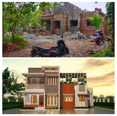 Exterior Designs by Contractor Global Housing, Thrissur | Kolo