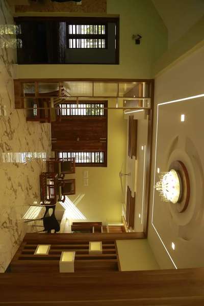 Ceiling, Flooring, Dining Designs by Interior Designer GLOBAL  INTERIOR, Kollam | Kolo