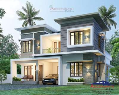 Exterior, Lighting Designs by Contractor Areepurath  Builders , Alappuzha | Kolo
