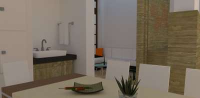 Dining, Bathroom, Living Designs by Interior Designer Fazil  FaZi, Kannur | Kolo