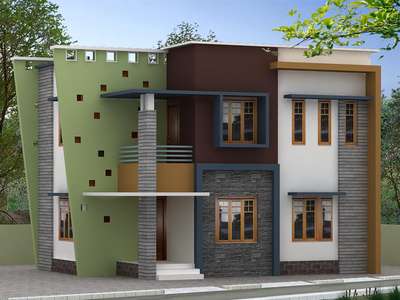 Exterior Designs by Contractor Edon Builders, Kozhikode | Kolo