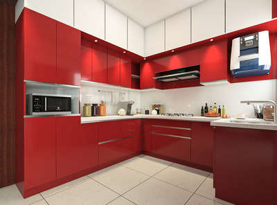 Kitchen, Lighting, Storage Designs by Service Provider krishav interior, Delhi | Kolo