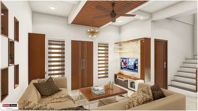 Ceiling, Living, Furniture, Storage, Table Designs by Architect morrow home designs , Thiruvananthapuram | Kolo
