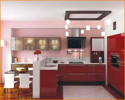 Kitchen, Lighting, Storage Designs by Architect Architect  Shubham Tiwari, Meerut | Kolo