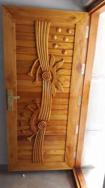 Door Designs by Carpenter Abhilash Vivekanandan, Thiruvananthapuram | Kolo