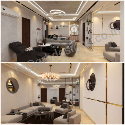 Ceiling, Lighting, Furniture, Living, Table Designs by Architect Ritica Bhasin, Ghaziabad | Kolo
