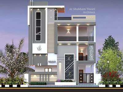 Exterior, Lighting Designs by Architect Architect  Shubham Tiwari, Meerut | Kolo