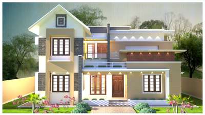 Exterior, Lighting Designs by Civil Engineer Harilal  Haridasan , Alappuzha | Kolo