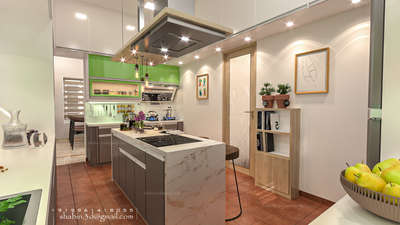 Ceiling, Lighting, Kitchen, Storage Designs by Interior Designer Artlux  Interiors, Thrissur | Kolo