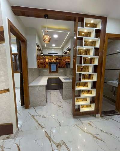 Ceiling, Kitchen, Lighting, Storage Designs by Interior Designer Naveen Meena, Delhi | Kolo
