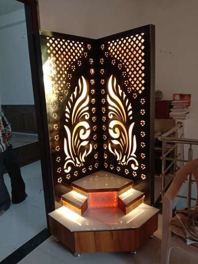 Prayer Room, Storage Designs by Carpenter Santosh Sharma, Indore | Kolo