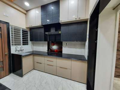 Kitchen, Lighting, Storage, Window Designs by Interior Designer Amaan Khan, Bhopal | Kolo