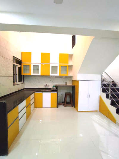 Kitchen, Storage Designs by Carpenter Prahlad Singh Furniture woodwork, Sikar | Kolo