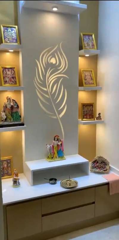 Lighting, Prayer Room, Storage Designs by Carpenter Kuldeep Kumar, Delhi | Kolo