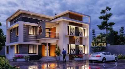 Exterior, Lighting Designs by Civil Engineer Er Faizal S, Thiruvananthapuram | Kolo
