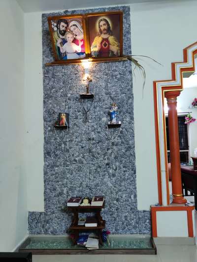 Prayer Room, Lighting Designs by Civil Engineer Sabu Chacko, Kottayam | Kolo