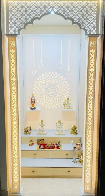Prayer Room, Storage Designs by Building Supplies Shikha Mishra, Gautam Buddh Nagar | Kolo