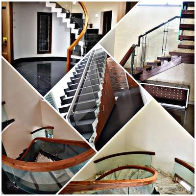 Staircase Designs by Glazier SM GLASS FABRICATION , Palakkad | Kolo