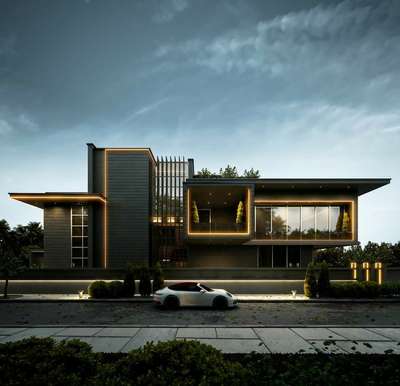 Exterior Designs by Contractor Hashim Jamal, Ernakulam | Kolo