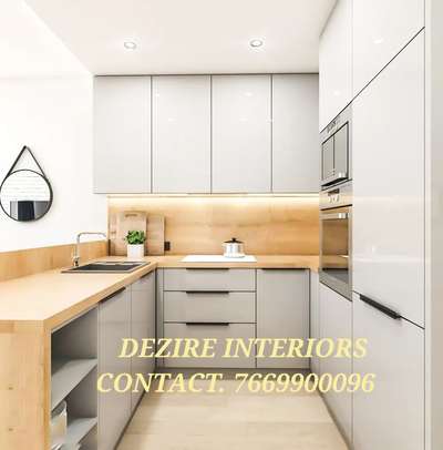Kitchen, Lighting, Storage Designs by Building Supplies Dezire interiors, Gurugram | Kolo