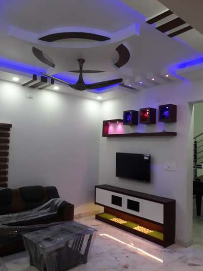 Ceiling, Lighting, Living, Storage Designs by Contractor Anish kumar pv, Kottayam | Kolo